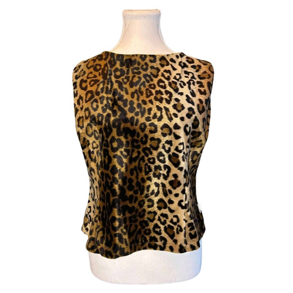 Vintage BYOB Leopard Print Top – Made in Canada – Size L – Y2K